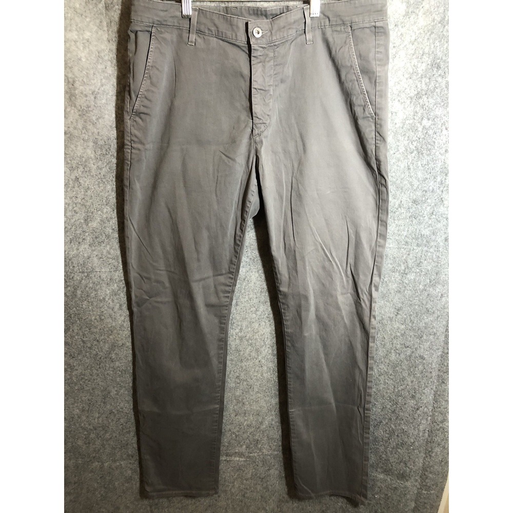 AG Adriano Goldschmied Pants Mens 36 Gray Lux Khaki Tailored Trouser